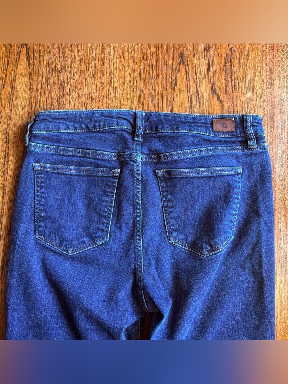 Lauren Ralph Lauren dark wash straight leg denim jeans size 8 - Picture 2 of 8